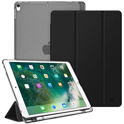 FINTIE Transparante beschermhoes voor iPad Air 3e generatie (2019) / Pro 10,5 inch (2017) Etui avec Porte-stylet Intégré, Housse de Protection avec Veille/Réveil Automatique, Noir FINTIE Transparante beschermhoes voor iPad Air 3e generatie (2019) / Pro 10,5 inch (2017) Etui avec Porte-stylet Intégré, Housse de Protection avec Veille/Réveil Automatique, Noir