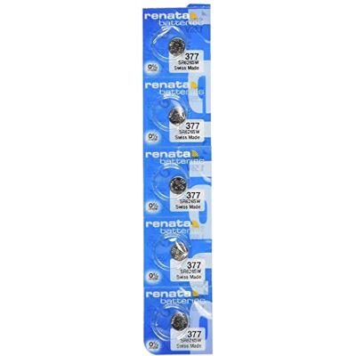 Renata 377, SR626SW, horlogebatterij (5 x 1 stuks), 5 batterijen Renata 377, SR626SW, horlogebatterij (5 x 1 stuks), 5 batterijen
