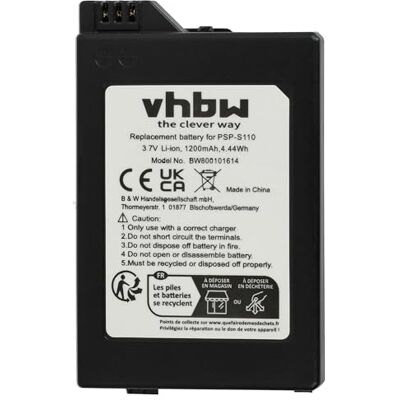 vhbw Batterij gameconsole compatibel met Sony Playstation Portable 2 generatie Slim en Lite PSP-2000 PSP-2004, Brite PSP-3000 PSP-3004 vhbw Batterij gameconsole compatibel met Sony Playstation Portable 2 generatie Slim en Lite PSP-2000 PSP-2004, Brite PSP-3000 PSP-3004