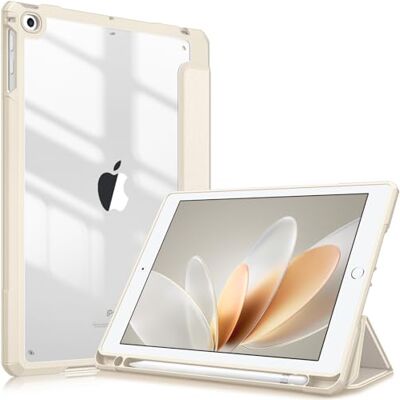 FINTIE Beschermhoes voor iPad 6e/5e generatie 2018/2017 & iPad Air 2/1-9,7 Transparante achterkant, schokbestendig, met penvak, sterrenlicht FINTIE Beschermhoes voor iPad 6e/5e generatie 2018/2017 & iPad Air 2/1-9,7 Transparante achterkant, schokbestendig, met penvak, sterrenlicht