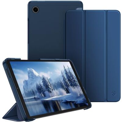 FINTIE Beschermhoes voor Samsung Galaxy Tab A11 8,7 inch 2025 en Galaxy Tab A9 8,7 inch 2023, dunne en transparante beschermhoes, mat, harde en lichte beschermhoes, donkerblauw FINTIE Beschermhoes voor Samsung Galaxy Tab A11 8,7 inch 2025 en Galaxy Tab A9 8,7 inch 2023, dunne en transparante beschermhoes, mat, harde en lichte beschermhoes, donkerblauw