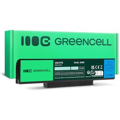 Green Cell Batterij voor Asus A70 A72 A73 K72 K73 N71 N73 PRo7 X7 X72 X73 X77 (4400 mAh, 10,8-11,1 V) 70-NX01B1000Z 70-NXH1B1000Z 70-NXH1B1000Z 70-NXH1000Z 70-NXH0-NZY. 1B1000Z 70-NZYB1000Z A32-K72 Green Cell Batterij voor Asus A70 A72 A73 K72 K73 N71 N73 PRo7 X7 X72 X73 X77 (4400 mAh, 10,8-11,1 V) 70-NX01B1000Z 70-NXH1B1000Z 70-NXH1B1000Z 70-NXH1000Z 70-NXH0-NZY. 1B1000Z 70-NZYB1000Z A32-K72