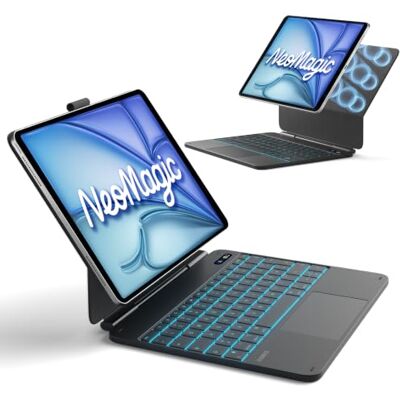 Inateck NeoMagic KB903 Magnetische toetsenbordhoes voor iPad Air 13 inch, iPad Pro 12,9 inch 6/5/4/3e generatie, groot trackpad, Smart Power LED-display, 7 kleuren, 3 niveaus, achtergrondverlichting Inateck NeoMagic KB903 Magnetische toetsenbordhoes voor iPad Air 13 inch, iPad Pro 12,9 inch 6/5/4/3e generatie, groot trackpad, Smart Power LED-display, 7 kleuren, 3 niveaus, achtergrondverlichting