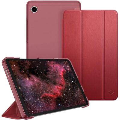 FINTIE Beschermhoes voor Samsung Galaxy Tab A11 8,7 inch 2025/Tab A9 8,7 Dunne tablethoes met drievoudige standfunctie, doorschijnend, rood FINTIE Beschermhoes voor Samsung Galaxy Tab A11 8,7 inch 2025/Tab A9 8,7 Dunne tablethoes met drievoudige standfunctie, doorschijnend, rood