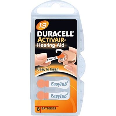Duracell 60 x Activair type 13 gehoorapparaat batterijen, oranje Duracell 60 x Activair type 13 gehoorapparaat batterijen, oranje