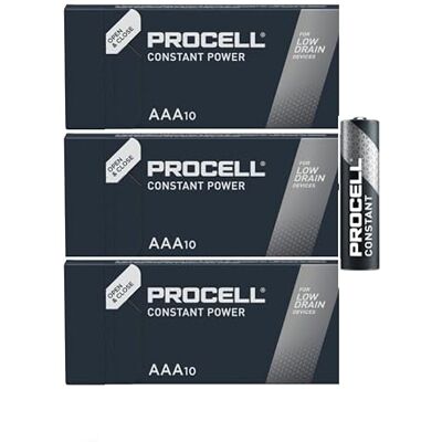 Duracell 30 x AAA alkaline mini-stylus (3 x 10 batterijen) 30 batterijen Duracell 30 x AAA alkaline mini-stylus (3 x 10 batterijen) 30 batterijen