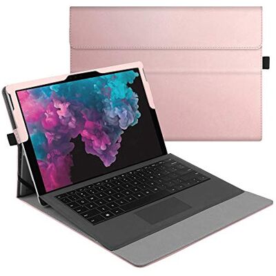 FINTIE Beschermhoes voor Microsoft Surface Pro 7+ 2021 / Pro 7/6/5/4/3 12,3 inch Beschermhoes met meerdere hoeken, beschermhoes, tas, roségoud FINTIE Beschermhoes voor Microsoft Surface Pro 7+ 2021 / Pro 7/6/5/4/3 12,3 inch Beschermhoes met meerdere hoeken, beschermhoes, tas, roségoud