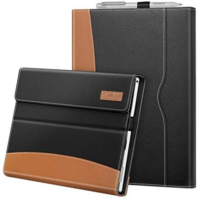 FINTIE Beschermhoes voor Microsoft Surface Pro 7+/Surface Pro 7/Pro 6/Pro 5/Pro 4/Pro 3 – multi-hoek beschermhoes, verstelbaar, magneetsluiting, hoes met documentenvak, zwart/bruin FINTIE Beschermhoes voor Microsoft Surface Pro 7+/Surface Pro 7/Pro 6/Pro 5/Pro 4/Pro 3 – multi-hoek beschermhoes, verstelbaar, magneetsluiting, hoes met documentenvak, zwart/bruin