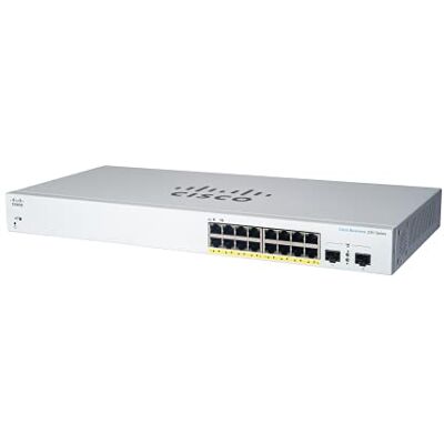 Cisco Systems CBS220-16T-2G Smart Business Switch 16 GE-poorten 2 x 1G SFP-poorten 3 jaar beperkte hardwaregarantie (CBS220-16T-2G-EU) Cisco Systems CBS220-16T-2G Smart Business Switch 16 GE-poorten 2 x 1G SFP-poorten 3 jaar beperkte hardwaregarantie (CBS220-16T-2G-EU)