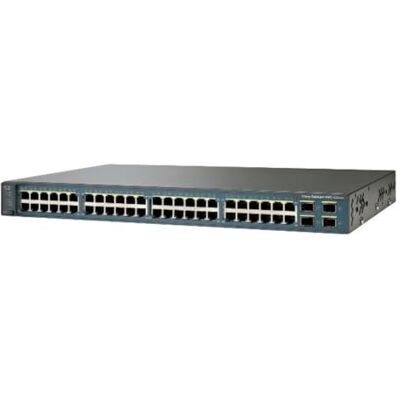 Cisco Systems 48 Ethernet-poorten 10/100 poorten + PoE & 4 SFP Gigabit Ethernet-verbinding, ondersteunt de stroomvoorziening via deze poort (PoE) netwerkschakelaar (Gessé, Full Duplex, Ethernet-verbinding, ondersteunt de stroomvoorziening via deze poort ( Cisco Systems 48 Ethernet-poorten 10/100 poorten + PoE & 4 SFP Gigabit Ethernet-verbinding, ondersteunt de stroomvoorziening via deze poort (PoE) netwerkschakelaar (Gessé, Full Duplex, Ethernet-verbinding, ondersteunt de stroomvoorziening via deze poort (