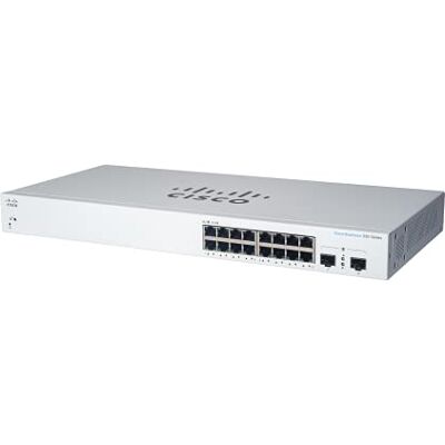 Cisco Systems CBS220-16P-2G Smart Business Switch 16 GE poorten PoE 2 x 1G SFP 3 jaar beperkte hardwaregarantie (CBS220-16P-2G-UK) Cisco Systems CBS220-16P-2G Smart Business Switch 16 GE poorten PoE 2 x 1G SFP 3 jaar beperkte hardwaregarantie (CBS220-16P-2G-UK)