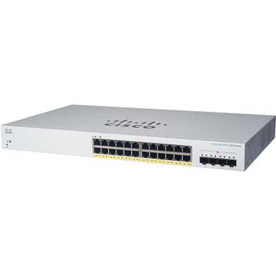 Cisco Systems Business CBS220-24P-4G Intelligente Switch 24 poorten PoE 4 x 1G SFP 3 jaar beperkte garantie (CBS220-24P-4G-UK) Cisco Systems Business CBS220-24P-4G Intelligente Switch 24 poorten PoE 4 x 1G SFP 3 jaar beperkte garantie (CBS220-24P-4G-UK)