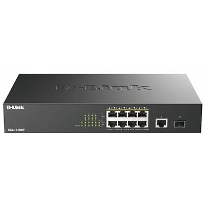 D-Link DGS-1010MP 10-poorts Gigabit Max PoE Switch (8x Gigabit 30W PoE PoE budget, 125W PoE-budget, SFP glasvezel uplink, zonder ventilator, stil, energiebesparend, behuizing van D-Link DGS-1010MP 10-poorts Gigabit Max PoE Switch (8x Gigabit 30W PoE PoE budget, 125W PoE-budget, SFP glasvezel uplink, zonder ventilator, stil, energiebesparend, behuizing van