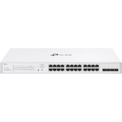 TP-Link Festa FS328GP 28-poorts gigabit switch, 24 Gigabit 802.3af/at PoE-poorten, 4 Gigabit SFP-sleuven, 250 W totaal PoE-budget, tot 30 W PoE-vermogen per poort, cloudbeheer TP-Link Festa FS328GP 28-poorts gigabit switch, 24 Gigabit 802.3af/at PoE-poorten, 4 Gigabit SFP-sleuven, 250 W totaal PoE-budget, tot 30 W PoE-vermogen per poort, cloudbeheer