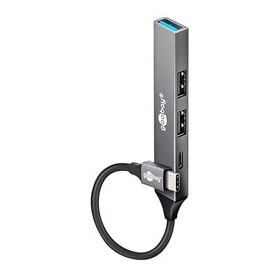 goobay Hub met 4 poorten USB 3.2 Slim stekkerdoos USB 3.0 5 Gb splitter goobay Hub met 4 poorten USB 3.2 Slim stekkerdoos USB 3.0 5 Gb splitter