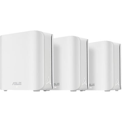 Asus ZenWiFi BD4 3-pack Dual Band WiFi 7 Mesh Router, 3600 Mbps, 604 m² dekking, twee 2,5G-poorten, veiligheids- en kinderbeveiliging, Smart Home Master SSIDs wit Asus ZenWiFi BD4 3-pack Dual Band WiFi 7 Mesh Router, 3600 Mbps, 604 m² dekking, twee 2,5G-poorten, veiligheids- en kinderbeveiliging, Smart Home Master SSIDs wit