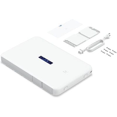 Ubiquiti Networks Wall-mountable UniFi OS Console met een Ubiquiti Networks Wall-mountable UniFi OS Console met een