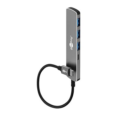 goobay USB C 3.2 USB A 3.2 / USB-C mannelijk naar 1 x USB-C/3 x USB-A, compacte hub voor laptop, tablet, smartphone, SuperSpeed gegevenssnelheden tot 5 Gbit/s, compatibel met Windows goobay USB C 3.2 USB A 3.2 / USB-C mannelijk naar 1 x USB-C/3 x USB-A, compacte hub voor laptop, tablet, smartphone, SuperSpeed gegevenssnelheden tot 5 Gbit/s, compatibel met Windows
