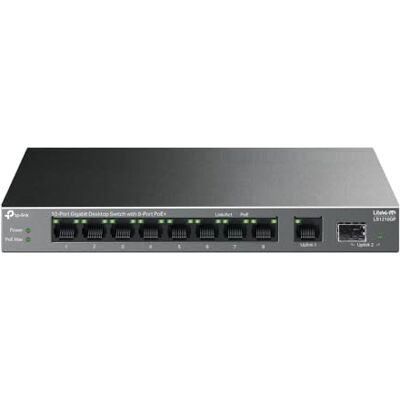 TP-Link 10-POORTS GIGABIT DESKTOP SCHAKELAAR MET 8 POE+ POE+ POORTEN TP-Link 10-POORTS GIGABIT DESKTOP SCHAKELAAR MET 8 POE+ POE+ POORTEN