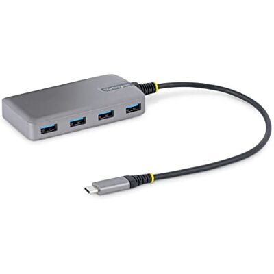 StarTech .com USB-C-hub 4-poort, 5 Gbit/s, stroomvoorziening bus, USB C naar 4 x USB-A hub met optionele externe voeding, desktop/laptop, 30 cm kabel, USB Type-C Expansion Hub (5G4AB-USB-C HUB) StarTech .com USB-C-hub 4-poort, 5 Gbit/s, stroomvoorziening bus, USB C naar 4 x USB-A hub met optionele externe voeding, desktop/laptop, 30 cm kabel, USB Type-C Expansion Hub (5G4AB-USB-C HUB)