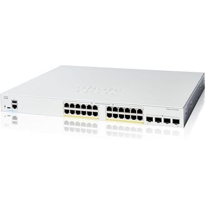 Cisco Systems Catalyst 1200-24FP-4G Smart Switch, 24 GE-poorten, Full PoE, 4x1GE SFP, beperkte levenslange bescherming (C1200-24FP-4G) Cisco Systems Catalyst 1200-24FP-4G Smart Switch, 24 GE-poorten, Full PoE, 4x1GE SFP, beperkte levenslange bescherming (C1200-24FP-4G)
