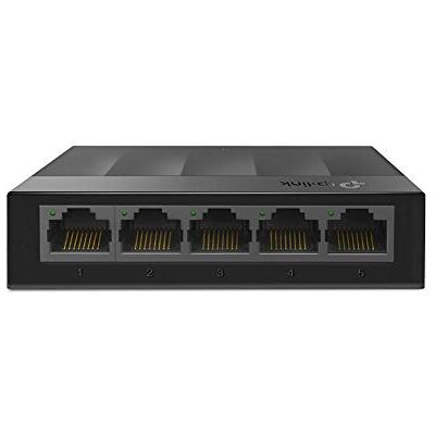 TP-Link LS1005G 5-poorts Desktop/Wallmount Gigabit Ethernet Switch/Hub, Network Splitter, Plug and Play, Plastic Case TP-Link LS1005G 5-poorts Desktop/Wallmount Gigabit Ethernet Switch/Hub, Network Splitter, Plug and Play, Plastic Case