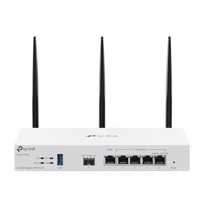 TP-Link Festa FR365 AX3000 WiFi VPN gateway met gratis cloudbeheer, wifi 6 AX3000, 6 gigabit poorten (inclusief 1 SFP), 1 USB 3.0 WAN-poort, professionele kwaliteit TP-Link Festa FR365 AX3000 WiFi VPN gateway met gratis cloudbeheer, wifi 6 AX3000, 6 gigabit poorten (inclusief 1 SFP), 1 USB 3.0 WAN-poort, professionele kwaliteit