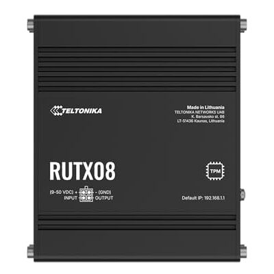 Teltonika RUTX08 bedrade router Gigabit Ethernet Roestvrijstaal Teltonika RUTX08 bedrade router Gigabit Ethernet Roestvrijstaal