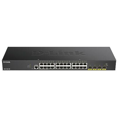 D-Link DGS-1250-28X, 28-poorts Layer 2/3 Smart Managed Gigabit Switch (24 BaseT-poorten 10/100/1000 Mbit/s, 4 SFP+ 10G, 19 inch) metalen behuizing D-Link DGS-1250-28X, 28-poorts Layer 2/3 Smart Managed Gigabit Switch (24 BaseT-poorten 10/100/1000 Mbit/s, 4 SFP+ 10G, 19 inch) metalen behuizing