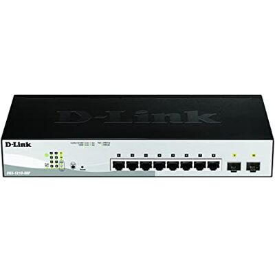 D-Link DGS-1210-08P/E Smart Managed Gigabit Switches 8 poorten + 2 SFP-poorten EU-netsnoer alleen D-Link DGS-1210-08P/E Smart Managed Gigabit Switches 8 poorten + 2 SFP-poorten EU-netsnoer alleen