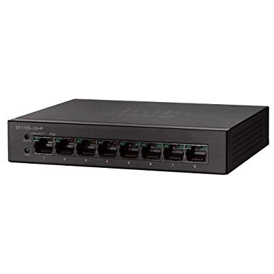 Cisco Systems SF110D-08HP onbeheerde switch met 8 poorten 32 W 10/100, PoE beperkte levenslange bescherming (SF110D-08HP-EU) Cisco Systems SF110D-08HP onbeheerde switch met 8 poorten 32 W 10/100, PoE beperkte levenslange bescherming (SF110D-08HP-EU)