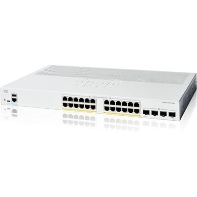 Cisco Systems Catalyst 1200-24P-4G, GE 24-poorts GE, PoE, SFP GE 4x1, beperkte levenslange bescherming (C1200-24T-4G) Cisco Systems Catalyst 1200-24P-4G, GE 24-poorts GE, PoE, SFP GE 4x1, beperkte levenslange bescherming (C1200-24T-4G)