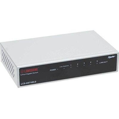 Longshine LCS-GS7105E Gigabit Ethernet-schakelaar, 5 poorten, 100V-240V AC, 50Hz-60Hz Longshine LCS-GS7105E Gigabit Ethernet-schakelaar, 5 poorten, 100V-240V AC, 50Hz-60Hz