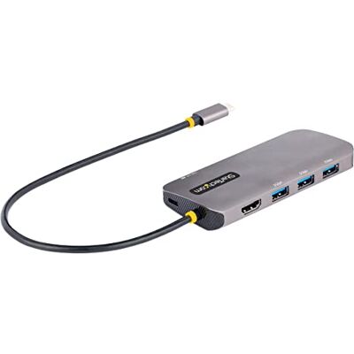 StarTech . com USB C Multiport Adapter HDMI 4K60Hz, USB A Hub 3.2, 5Gbps naar 3 poorten 100 W PD PassTrough USB C Dock met 30 cm kabel Laptop Docking Station (127B-USBC-MULTIPORT) StarTech . com USB C Multiport Adapter HDMI 4K60Hz, USB A Hub 3.2, 5Gbps naar 3 poorten 100 W PD PassTrough USB C Dock met 30 cm kabel Laptop Docking Station (127B-USBC-MULTIPORT)