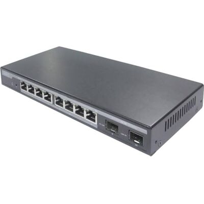 Digitus L2 Gigabit Ethernet 8 Port PoE Switch + 2 SFP-poorten 86W PoE Budget Digitus L2 Gigabit Ethernet 8 Port PoE Switch + 2 SFP-poorten 86W PoE Budget