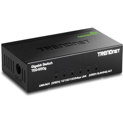 TRENDnet GREENnet Gigabit Switch met 5 poorten, TEG-S50g TRENDnet GREENnet Gigabit Switch met 5 poorten, TEG-S50g