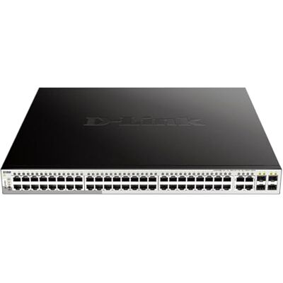 D-Link DGS-1210-52MP Gigabit Smart+ Managed Switch (48 PoE-poorten 10/100/1000 BASE-T en 4 100/1000 Mbps combopoorten) D-Link DGS-1210-52MP Gigabit Smart+ Managed Switch (48 PoE-poorten 10/100/1000 BASE-T en 4 100/1000 Mbps combopoorten)