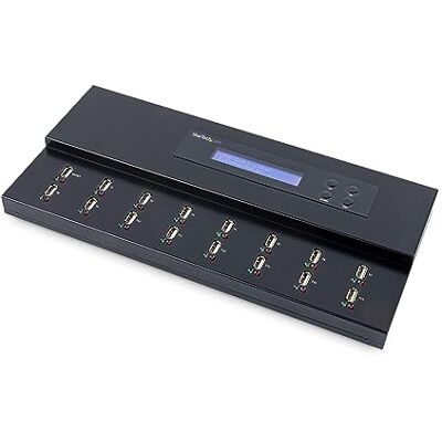 StarTech .com 1:15 USB-stick-duplicator en -wisser USB-flashdrive kopieerapparaat 1 tot 15 USB-sticks (USBDUPE115), zwart StarTech .com 1:15 USB-stick-duplicator en -wisser USB-flashdrive kopieerapparaat 1 tot 15 USB-sticks (USBDUPE115), zwart