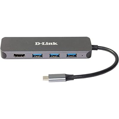 D-Link DUB-2333 USB-hub, 60 W, grijs D-Link DUB-2333 USB-hub, 60 W, grijs