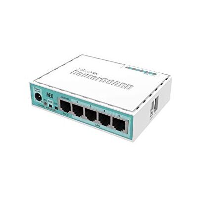 Mikrotik RB750GR3 bedrade router Gigabit Ethernet Turkoois, Wit Mikrotik RB750GR3 bedrade router Gigabit Ethernet Turkoois, Wit
