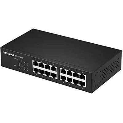 EDiMAX GS-1016 V2 Netwerkschakelaar Managed Gigabit Ethernet (10/100/1000) zwart EDiMAX GS-1016 V2 Netwerkschakelaar Managed Gigabit Ethernet (10/100/1000) zwart