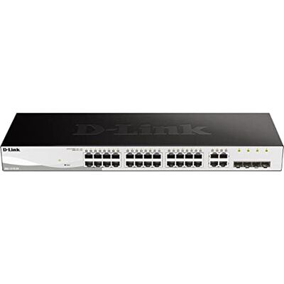 D-Link DGS-1210-28/E Gigabit Smart Switch met 28 poorten (24 Base-T 10/100/1000 Mbit/s en 4 x 100/1000 Mbit/s combo-poorten, alleen Europese stroomkabel D-Link DGS-1210-28/E Gigabit Smart Switch met 28 poorten (24 Base-T 10/100/1000 Mbit/s en 4 x 100/1000 Mbit/s combo-poorten, alleen Europese stroomkabel