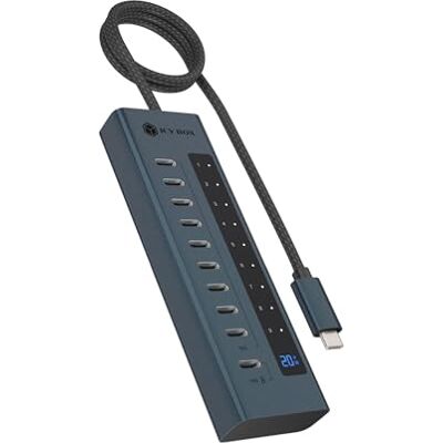 ICY BOX USB-C hub met 10 poorten, 9 x USB 3.2 Gen 2 (10 Gbit/s), 1 x USB-C Power Delivery 20 W, aluminium behuizing, 60 cm kabel, voedingsadapter, IB-HUB1450-C31 ICY BOX USB-C hub met 10 poorten, 9 x USB 3.2 Gen 2 (10 Gbit/s), 1 x USB-C Power Delivery 20 W, aluminium behuizing, 60 cm kabel, voedingsadapter, IB-HUB1450-C31