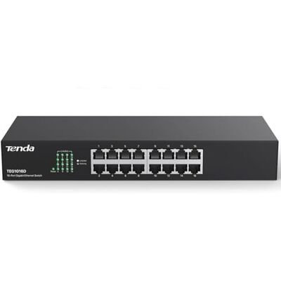 Tenda TEG1016D Commutateur Ethernet 16 ports Gigabit non géré 10/100/1000 Mbps 16 ports Tenda TEG1016D Commutateur Ethernet 16 ports Gigabit non géré 10/100/1000 Mbps 16 ports