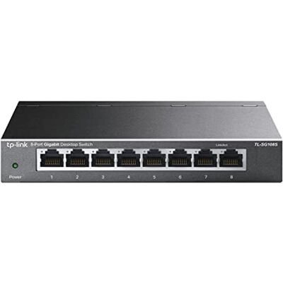 TP-Link TL-SG108S L2 Gigabit Ethernet ongecontroleerde netwerkschakelaar (10/100/1000), zwart TP-Link TL-SG108S L2 Gigabit Ethernet ongecontroleerde netwerkschakelaar (10/100/1000), zwart