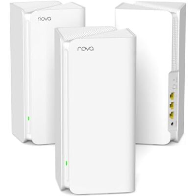 Tenda Nova Mesh MX15 Pro (3 stuks) WiFi 6 AX 5400 Mbps – mesh-systeem WiFi 6 – dekking tot 680 m² – eenvoudige installatie – snelheidsrapport – mesh wifi-reperator, 200 aangesloten apparaten Tenda Nova Mesh MX15 Pro (3 stuks) WiFi 6 AX 5400 Mbps – mesh-systeem WiFi 6 – dekking tot 680 m² – eenvoudige installatie – snelheidsrapport – mesh wifi-reperator, 200 aangesloten apparaten