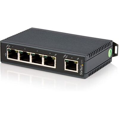 StarTech .com 5-poorts onbeheerde industriële Ethernet-switch 10/100 DIN-rail gemonteerde schakelaar Netwerkschakelaar (IES5102) StarTech .com 5-poorts onbeheerde industriële Ethernet-switch 10/100 DIN-rail gemonteerde schakelaar Netwerkschakelaar (IES5102)