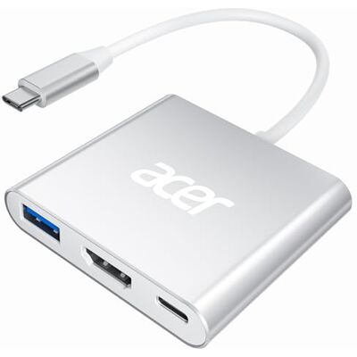Acer USB C naar HDMI-adapter, 4K type C naar HDMI-adapter met USB 3.0 5 Gbit/s, PD 100 W, USB-C Digital AV Multiport Hub Adapter voor MacBook Pro, iPad Pro, iPhone 15, computers Acer USB C naar HDMI-adapter, 4K type C naar HDMI-adapter met USB 3.0 5 Gbit/s, PD 100 W, USB-C Digital AV Multiport Hub Adapter voor MacBook Pro, iPad Pro, iPhone 15, computers