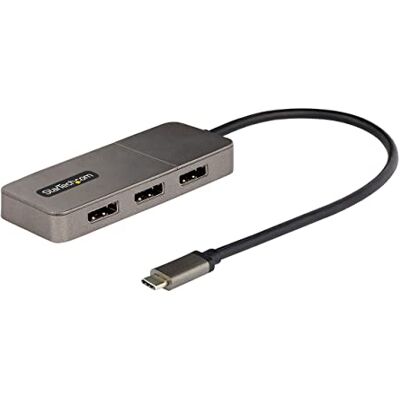 StarTech .com USB-C naar DisplayPort 1.4 MST Hub, 4K 60Hz, 30cm kabel, USB Type-C naar DisplayPort 1.4, Multiflux DisplayPort Splitter, Triple Monitor Adapter (MST14CD123DP) StarTech .com USB-C naar DisplayPort 1.4 MST Hub, 4K 60Hz, 30cm kabel, USB Type-C naar DisplayPort 1.4, Multiflux DisplayPort Splitter, Triple Monitor Adapter (MST14CD123DP)