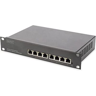 Digitus Gigabit Ethernet-netwerkschakelaar 25,4 cm 8 poorten L2 beheerd VLAN, Link Aggregation en poortbediening zwart Digitus Gigabit Ethernet-netwerkschakelaar 25,4 cm 8 poorten L2 beheerd VLAN, Link Aggregation en poortbediening zwart